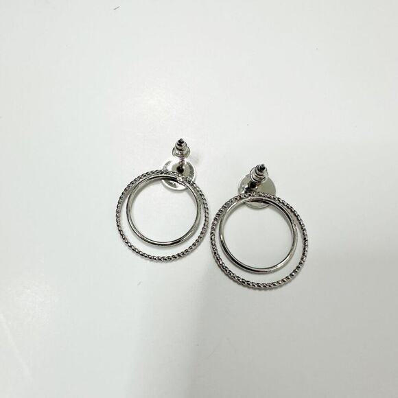 2/$30 NEW Boho Festival Double Circle Earrings Gold or Silver Post Stud 147 - Picture 4 of 13